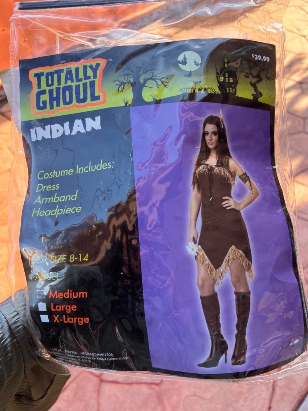 Women's Indian Fringe Dress Costume - Brown